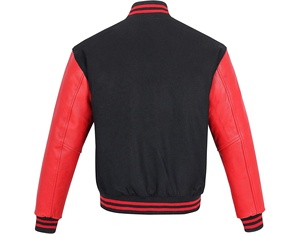 Veste universitaire en laine légère de haute qualité pour homme, col montant, broderie, logo personnalisé, hiver, respirante, coupe-vent, hip-hop - Product Image 2