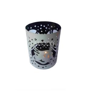 Bougeoirs votifs en fer à feuilles uniques photophore artistique décoration de maison antique dernier design T-Light holder - Product Image 6