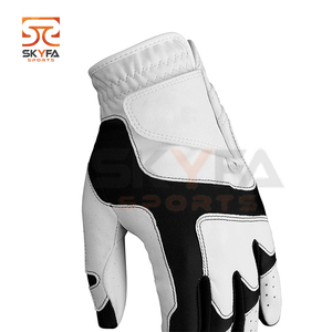 Guantes de Golf de piel auténtica Cabretta suaves y transpirables con logotipo bordado personalizado, 100% guantes deportivos de piel de oveja de alta calidad - Product Image 4