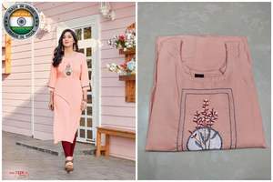 Vestido de rayón de diseñador con bordado, largo, elegante, para mujeres - Product Image 3