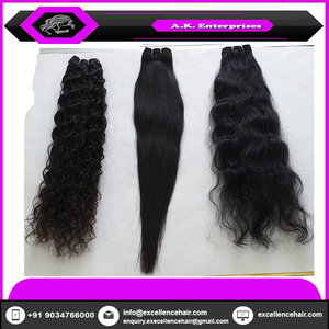 Venta al por mayor de 30 pulgadas de la Virgen DE LA India Remy Extensiones de cabello de trama doble Negro natural de caída libre de primavera Curl Estilo de cabello humano - Product Image 3