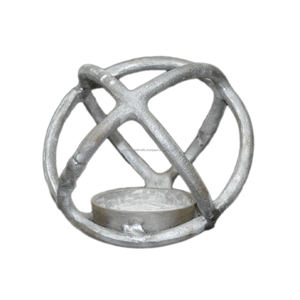 Bougeoir en Aluminium entièrement métallique, Design à thème argenté, décoration de la maison, Design t-light - Product Image 2