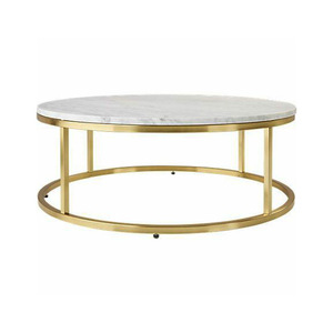 Reena Export Hot Selling Premium Metal Design Hot Sell Marble Top Gold Plated Handmade <b>Round</b> <b>Table</b> - Product Image 1