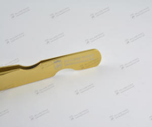 SERVICE OEM ODM pincettes d'isolation personnalisées en acier inoxydable PRO à ANGLE droit avec votre propre LOGO - Product Image 6