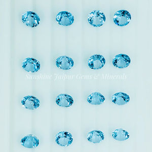Topacio azul cielo Natural corte brillante redondo de 9mm precio de fábrica al por mayor piedras preciosas sueltas facetadas de alta calidad por quilate - Product Image 4