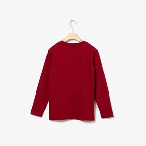 เสื้อยืดแขนยาวสำหรับเด็ก,ผ้าฝ้าย100% ไม่มีลายสำหรับเด็กผู้หญิงเด็กผู้ชายเสื้อยืดพิมพ์โลโก้แบบกำหนดเอง - Product Image 1