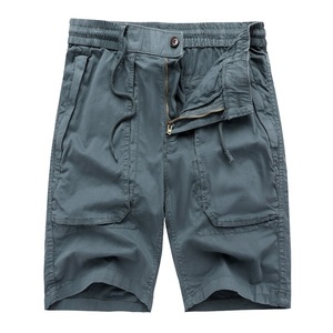 Pantalones Cortos Cargo de Lona a Cuadros de Verano con Cintura Elástica y Seis Bolsillos para Hombre, Ropa Casual Urbana, Moda Hip Hop, Joggers al por Mayor - Product Image 1