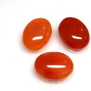 หินคาร์เนเลี่ยนธรรมชาติขนาด10มม. 12มม. อัญมณีทรงวงรีทรงหลวมเรียบสำหรับการทำเครื่องประดับอัญมณีกึ่งมีค่า - Product Image 1