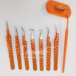 Pinzas de pestañas de acero inoxidable sostenibles japonesas con revestimiento de papel con logotipo personalizado profesional, herramienta de extensión de pestañas - Product Image 6