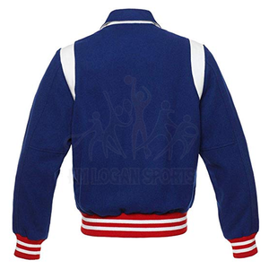Chaqueta de béisbol informal para adolescentes, chaqueta de manga larga con botones, de lana, personalizada - Product Image 6