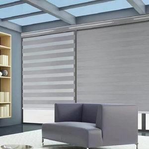 Cortina <span class=keywords><strong>el</strong></span>éctrica automática de día y noche para ventana, persiana enrollable de cebra, transparente y motorizada - Product Image 1