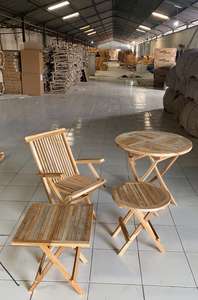 อินโดนีเซียไม้พับเฟอร์นิเจอร์ลานกลางแจ้ง,เก้าอี้บิสโทรและโต๊ะ - Product Image 6