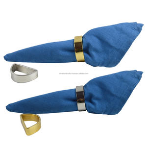 Rond de serviette en métal avec motifs personnalisés pour la décoration de la table à manger, la fête de mariage et les hôtels - Product Image 4