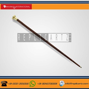 Bastón de Madera de Diseño Victoriano con Empuñadura de Latón, Bastón Hecho a Mano con Perilla Decorativa, Estilo Clásico Vintage, Regalo - Product Image 2