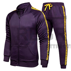Wholesale OEM Fitted Sweatsuit Tracksuit Zipper Hoodies Jogging Men Jogger <b>Track</b> <b>Suit</b> - Product Image 3
