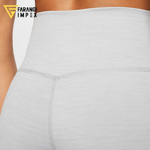Leggings de Punto Grises de Cintura Alta para Mujer, Largos, Sin Costuras, Elásticos, Transpirables, Suaves, Cómodos, Ropa Deportiva Informal, Ropa de Yoga - Product Image 4