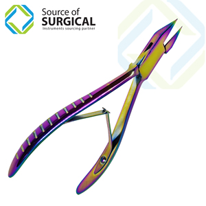 Cortauñas Profesional para Pedicura de Alta Calidad, Acero Inoxidable Multicolor, Abertura de Mandíbula Ancha, Quirúrgico SOS-35817 para Uñas Encarnadas - Product Image 5