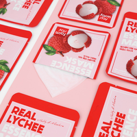 Masque à l'essence de litchi réel de la ferme-produit cosmétique de corée-anti-âge anti-rides blanchissant lifting du visage hydratant