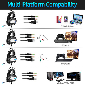 Latest Low Latency Invisible Boom Microphone Over Ear Gaming Headset & <b>Headphones</b> - Product Image 6