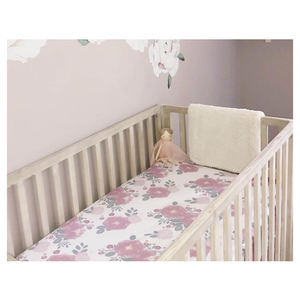 100% Organic Customized Newborn Cotton Baby Crib Fitted Sheet - Product Image 1