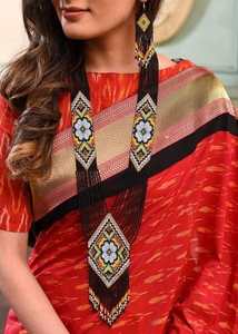 Colliers graines de rocaille en verre coloré turquoise, faits à la main, 3 pièces, en perle de verre, personnalisable, choix de couleurs et de motifs - Product Image 6