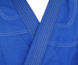 Precio de fábrica, compra a granel, azul liso, BJJ Gi, diseños de colores personalizados, traje de Jiu Jitsu en blanco, ropa de artes marciales de Karate, logotipos de marca, parches - Product Image 5