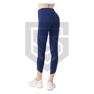 2021 mallas de cintura alta para mujer con sensación de desnudo, transpirables, deportivas, Fitness, correr, pantalones de Yoga con cintura media, estilo informal - Product Image 3