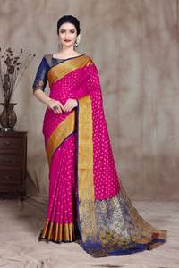Fantaisie Designer Traditionnel Pure Kanjivaram Soie Riche Pallu Saree Nouveau Design Pour Les Femmes De Indien saree indien - Product Image 6