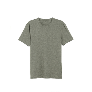 T-shirt à col rond en 100% coton pour hommes, Logo oem personnalisé, vierge, uni - Product Image 1