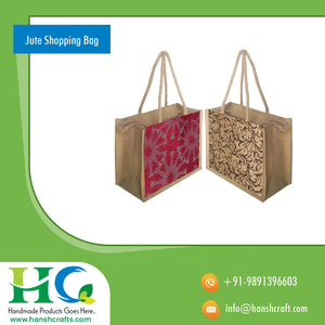 Bolsa de comestibles de yute 2025 de nuevo diseño, bolsa de transporte multiusos de diseñador elegante con cremallera y ASA, bolsas de yute hechas a mano a la venta - Product Image 2