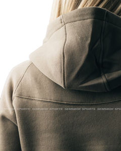 Sweat à capuche de haute qualité pour femmes avec décoration en dentelle Logo personnalisé courte longueur-Top court populaire en gros - Product Image 5