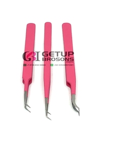 แหนบต่อขนตาสแตนเลส45องศาเครื่องมือความงามแบบปรับแต่งโลโก้ได้ - Product Image 3