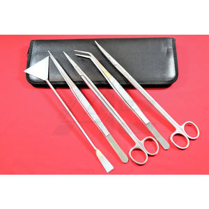 Ensemble de nettoyage aquatique 5 pièces en acier inoxydable pour aquarium avec étui en cuir 2026 - Product Image 2