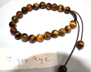 Femmes heureuses artisanat Style traditionnel oeil de tigre pierre semi-précieuse méditation Bracelet nouveauté cadeau - Product Image 2