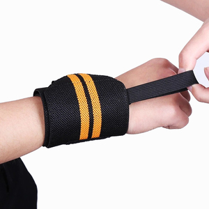 Precio de fábrica ajustable Nylon gimnasia Fitness ejercicio muñequeras cómodo duradero con logotipo personalizable - Product Image 6