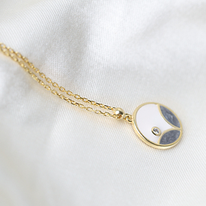 Pendentif rond en émail vente en gros, collier en argent 925 à la mode et élégant, bijoux en argent Sterling faits à la main - Product Image 4