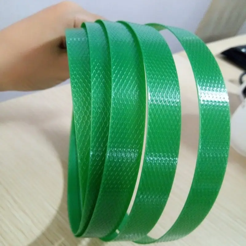 VietNam Factory Direct PET-Verpackung Umreifung sband Rolle Hochspannung Kunststoff grün Packband PET Strap Band