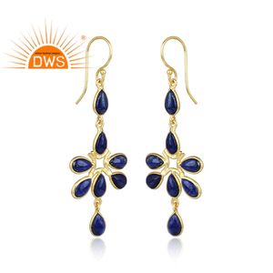 Pendientes Colgantes de Lapislázuli Natural, Última Moda 2026, para Fabricantes de Joyería de Diseño Personalizado - Product Image 2