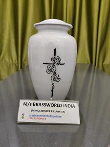 Eternal Hope Urna de cremación de aluminio pintada a mano Suministros funerarios Premium de Brassworld India - Product Image 6