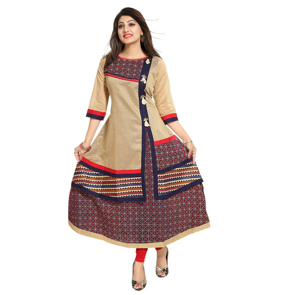 الرقمية المطبوعة تصميم طويل Kurtis