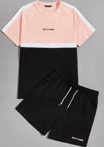 100% algodón antiarrugas Camiseta de manga corta Hombre Pantalones cortos conjunto logotipo personalizado Casual alta calidad colección de punto Bangladesh - Product Image 6