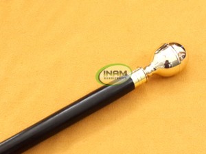 Bastón de madera Vintage para caminar con brújula dorada, accesorio para caminar de madera con mango de latón - Product Image 2