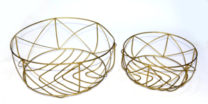 Iron Wire Mesh <b>Storage</b> <b>Basket</b> Round Iron <b>Gold</b> Fruit Vegetables <b>Basket</b> Center Table Decorative Fruit <b>Basket</b> - Product Image 5