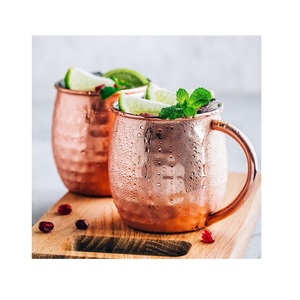 Taza de mula de Moscú de cobre puro más vendida superior con tazas de cerveza de cobre con mango de cobre por fabricante indio - Product Image 6