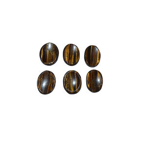 High Quality Carved Tiger <b>Eye</b> Agate Worry Stone Stylish Feng Shui Gemstone - Product Image 2