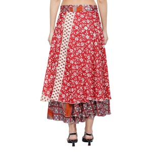 กระโปรงผ้าโพลีเอสเตอร์ใส่แบบย้อนกลับได้,กระโปรงพันรอบแบบวินเทจฟรีไซส์สำหรับผู้หญิง - Product Image 5