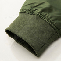Jaket Bomber Pria Kasual Outdoor Berkualitas Tinggi Anti Angin Musim Dingin Bahan Katun Ukuran Besar Ritsleting Penutupan Finishing Dicuci Warna Oranye
