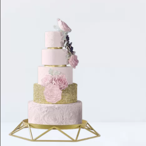 ที่น่าสนใจทองรอบรูปทรงเรขาคณิตยืนเค้ก - Product Image 3