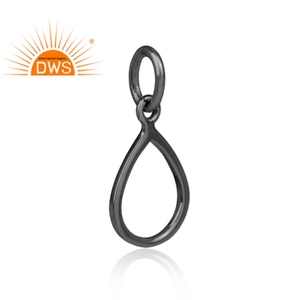 Colgante de plata de ley de rodio negro hecho a mano, proveedor de colgantes de diseñador, joyería al por mayor - Product Image 2