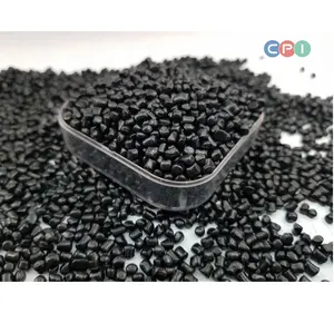 PP LLDPE HDPE Virgin/Resin granules + Black Masterbatch 35-55% Carbon black for garbage bag, mulch film, pipe.. manufacturers